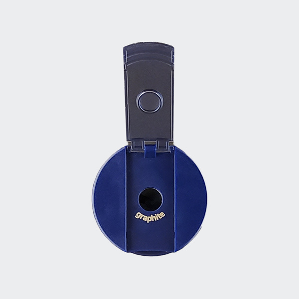 STAEDTLER Spitzdose, rund, silber, blauer Deckel