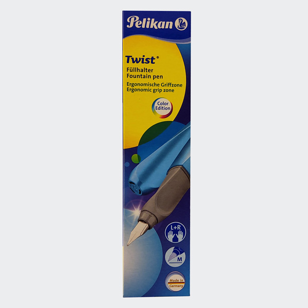 Pelikan Twist Füllhalter Frosted Blue, blau-metallic