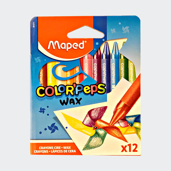 Maped Wachsmalstift COLOR'PEPS WAX, 12er Kartonetui
