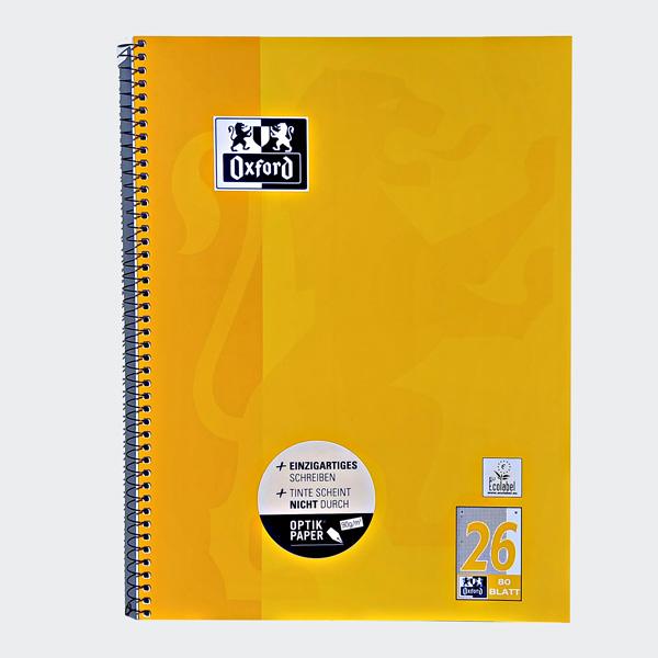 Oxford Collegeblock, DIN A4+, kariert, 80 Blatt