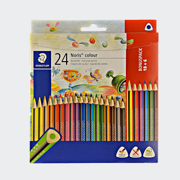 STAEDTLER Dreikant-Buntstift Noris colour, 18 + 6 Kartonetui