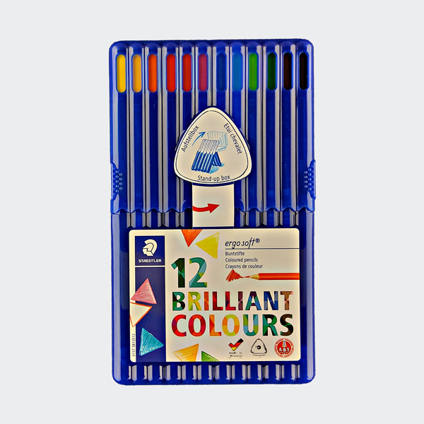 STAEDTLER Dreikant-Buntstift ergosoft, 12er Etui