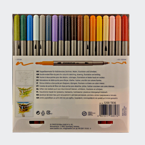 STAEDTLER Doppel-Fasermaler Design Journey, 36er Etui