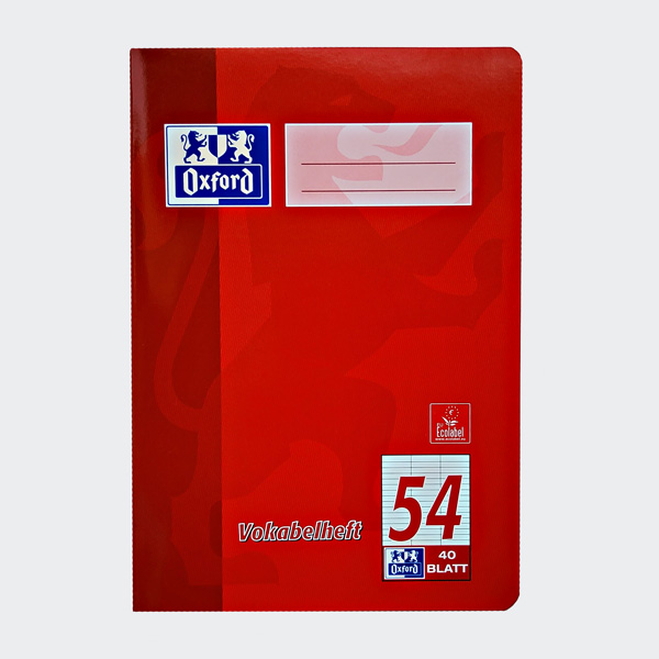 Oxford Vokabelheft, DIN A4, 40 Blatt, 3 Spalten, liniert