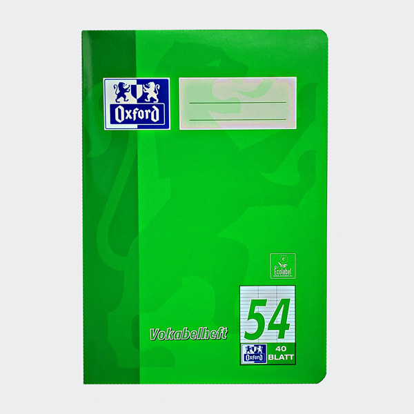 Oxford Vokabelheft, DIN A4, 40 Blatt, 3 Spalten, liniert