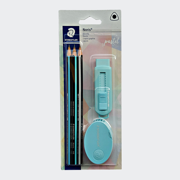 STAEDTLER Schreibset Noris pastel, 5-teilig, Blister