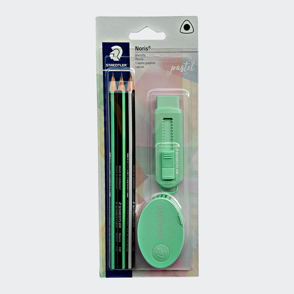 STAEDTLER Schreibset Noris pastel, 5-teilig, Blister