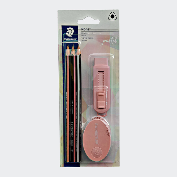 STAEDTLER Schreibset Noris pastel, 5-teilig, Blister