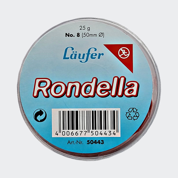 Läufer Gummiringe RONDELLA in Dose, rot, 50 mm, 25 g