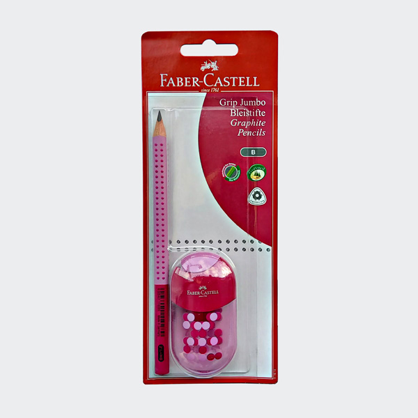 FABER-CASTELL Schreibset Jumbo GRIP TWO TONE, Blisterkarte