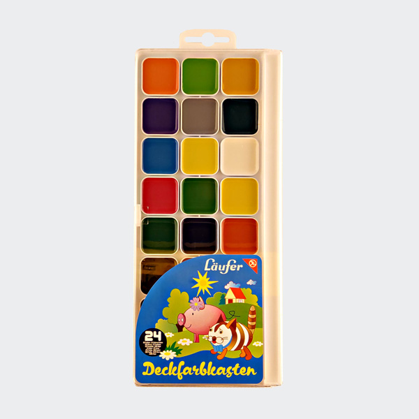 Läufer Deckfarbkasten, 24 Farben