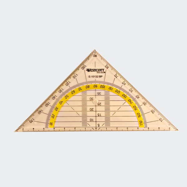 WESTCOTT Geodreieck 140mm  flexibel