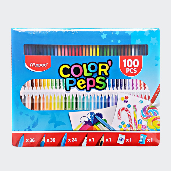 Zeichenset COLOR'PEPS, 100-teilig