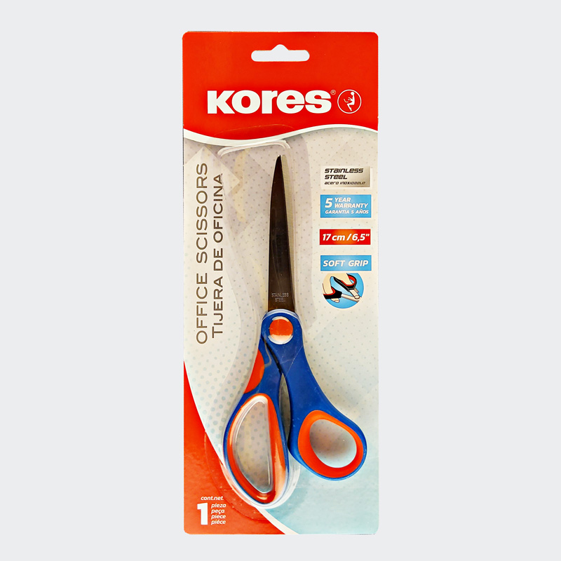 Kores Universal-Schere mit Softgrip-Griff, Länge: 170 mm