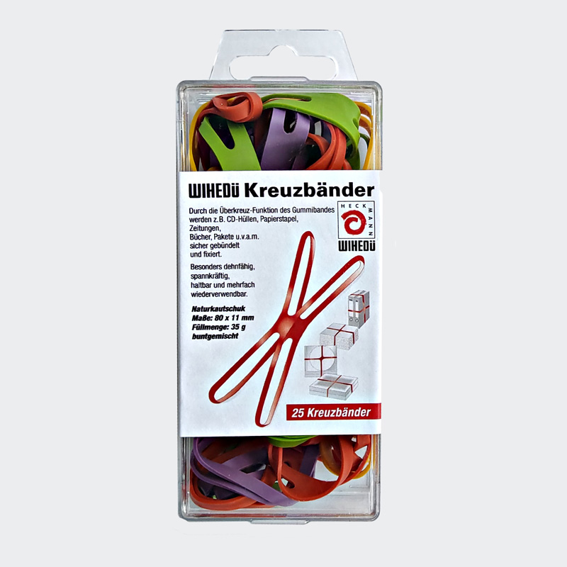 Wihedü Kreuzband farbig sortiert, 25 Stück