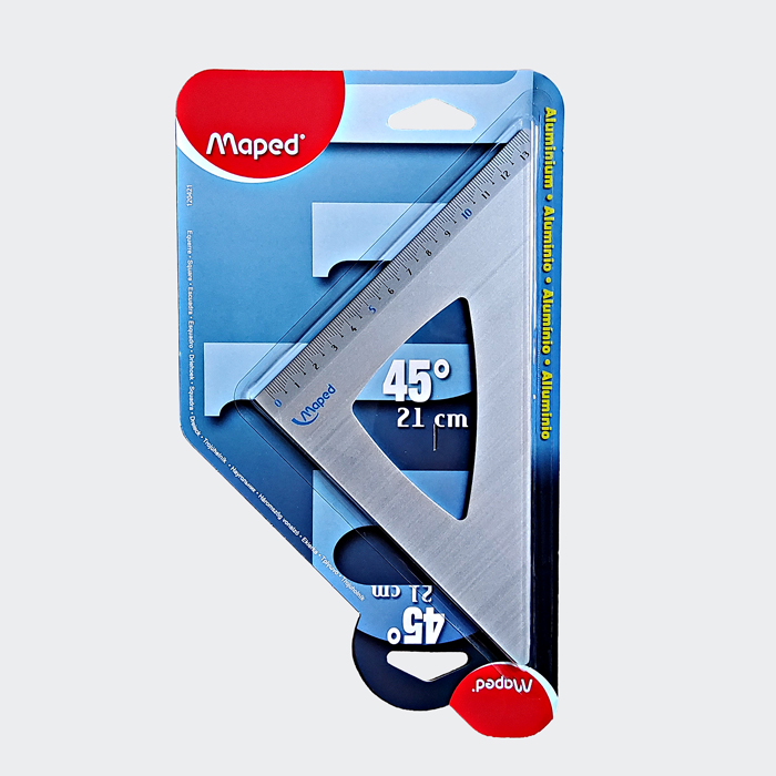 Maped Zeichendreieck 45 Grad, aus Aluminium
