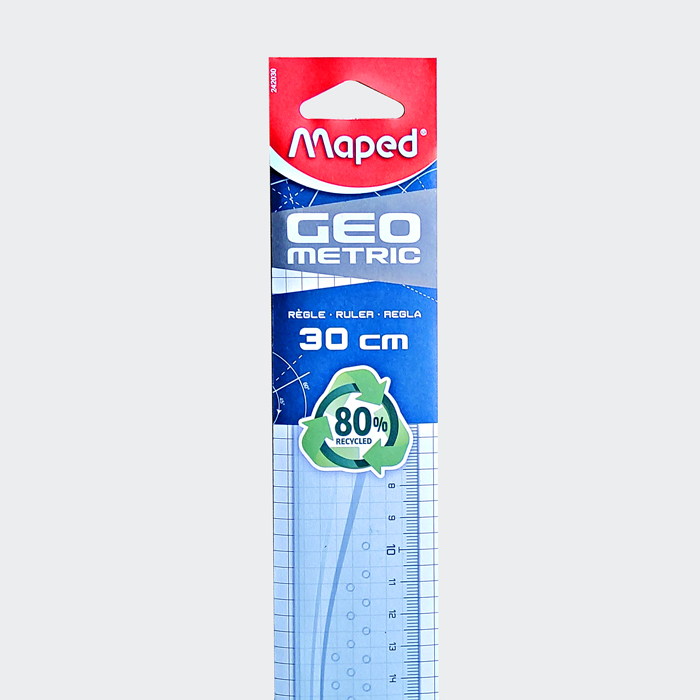 Maped Flachlineal Geometric, 300 mm, aus Kunststoff