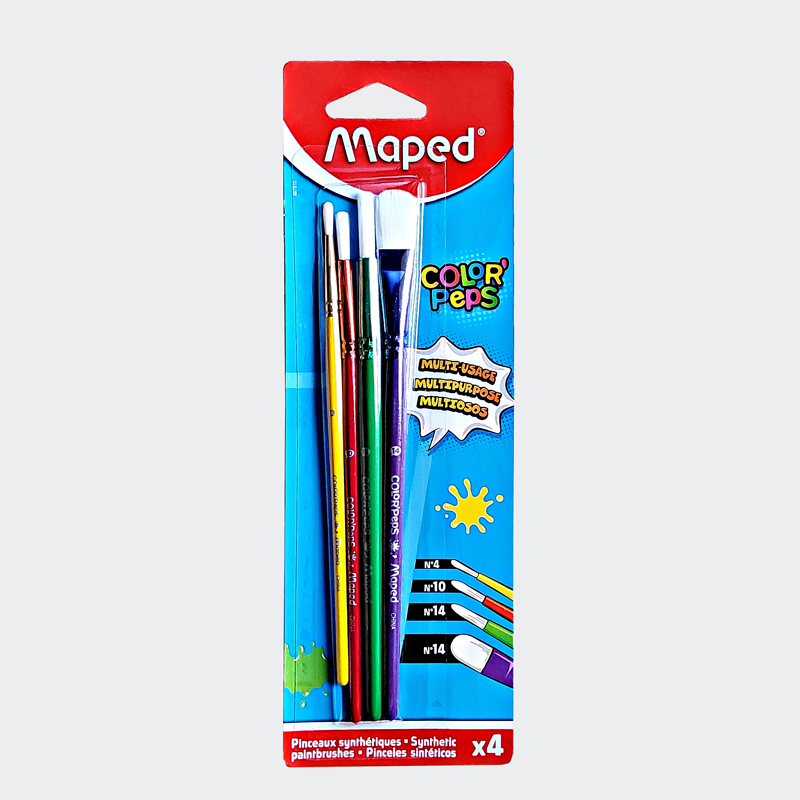Maped Synthetikhaarpinsel-Set COLOR'PEPS, 4-teilig