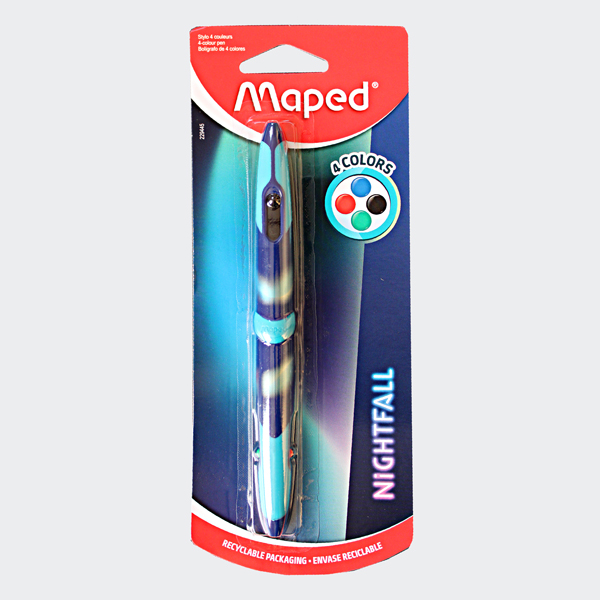 Maped Vierfarb-Kugelscheiber Twin Tip NIGHTFALL, Blister