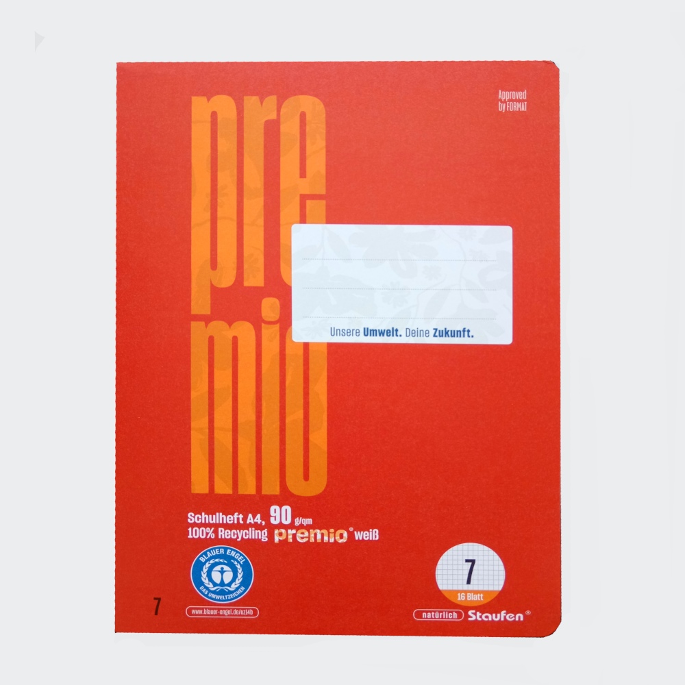 Staufen Schulheft Premio Lineatur 7 16 Bl.